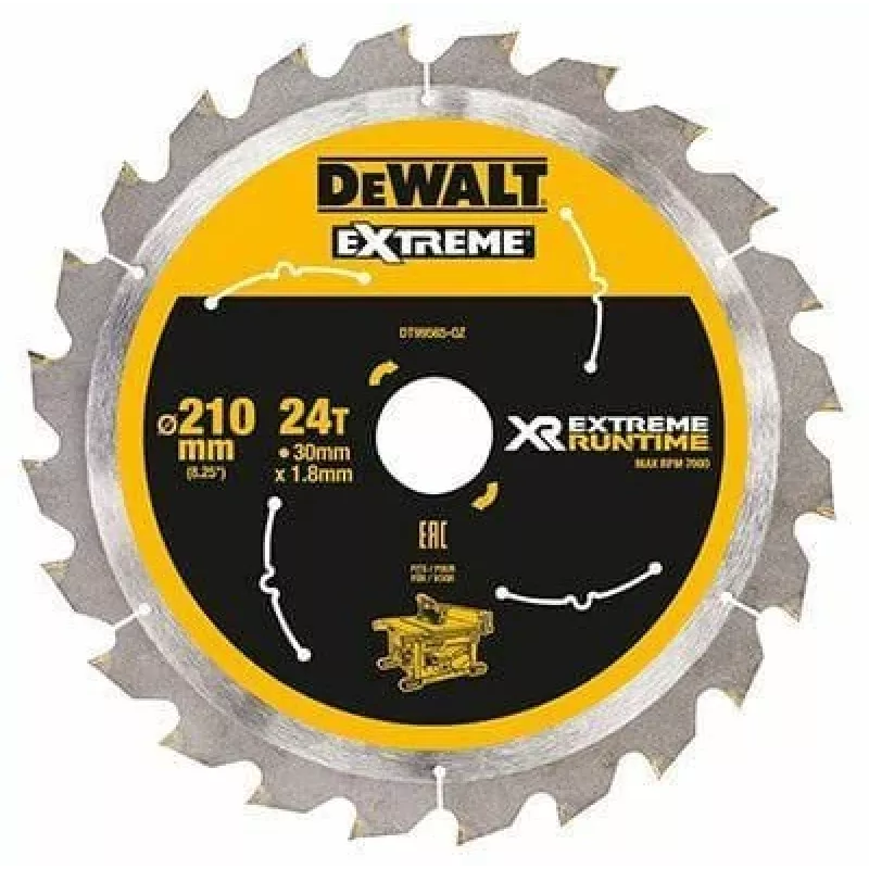 DEWALT Xtreme Runtime disco de sierra 210mm x 30mm 36T