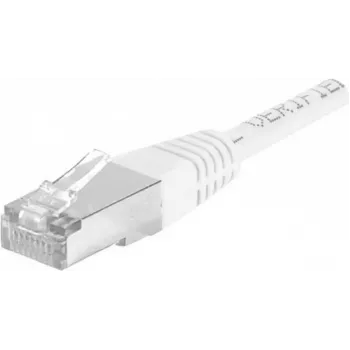 DEXLAN cable de conexión Cat. 6A S/FTP, 25 m, blanco, 10 Gbit/s, PoE++, LSZH, Slim Boot 858370
