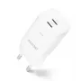 Dicota Cargador de pared GaN de 2 puertos 65W UK Blanco