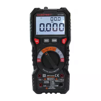 Multímetro digital con linterna Habotest HT118A, True RMS, NCV