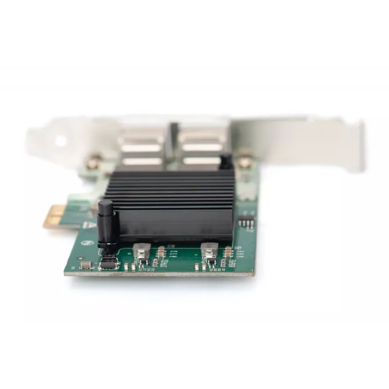 DIGITUS Tarjeta de red Gigabit Ethernet de 2 puertos, RJ45, PCI Express, chipset Intel I210-AT (DN-1013-2)