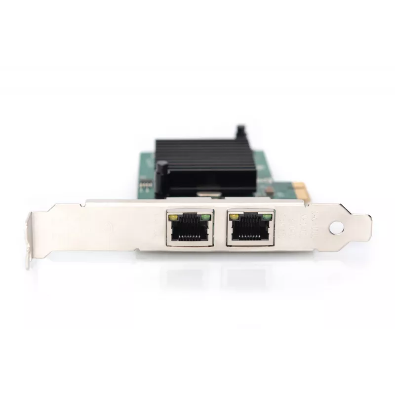 DIGITUS Tarjeta de red Gigabit Ethernet de 2 puertos, RJ45, PCI Express, chipset Intel I210-AT (DN-1013-2)