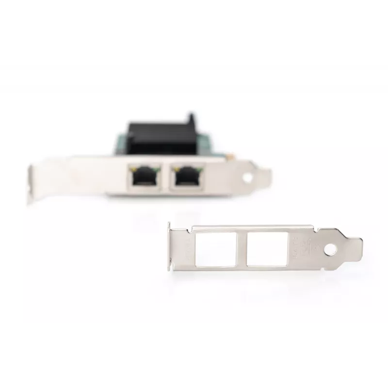 DIGITUS Tarjeta de red Gigabit Ethernet de 2 puertos, RJ45, PCI Express, chipset Intel I210-AT (DN-1013-2)