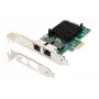 DIGITUS Tarjeta de red Gigabit Ethernet de 2 puertos, RJ45, PCI Express, chipset Intel I210-AT (DN-1013-2)