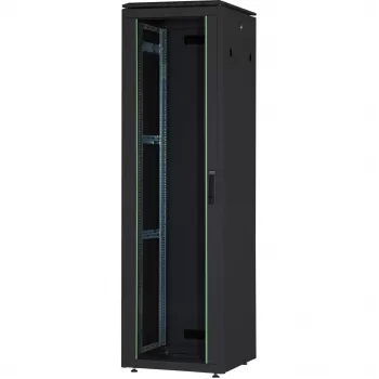DIGITUS 42HE Armario de red Unique 600x600mm Puerta de cristal negro