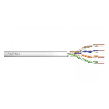 DIGITUS Cable de instalación Cat.5e U/UTP, LSOH, AWG24/1, 500m, gris, rollo
