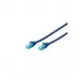 Cable de parcheo DIGITUS CAT 5e U/UTP, RJ45, 0,5 m, amarillo, PVC, contactos dorados, Gigabit Ethernet DK-1512-005/Y
