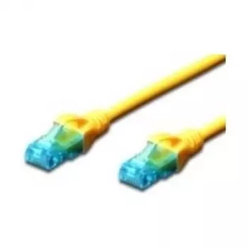 DIGITUS cable de red Cat 5e UTP RJ-45 conector macho a conector macho, 25 cm, amarillo DK-1512-0025/Y