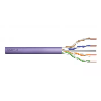 DIGITUS Cable de instalación Cat.6, U/UTP, Dca, AWG 23/1, LSOH, 50m, morado