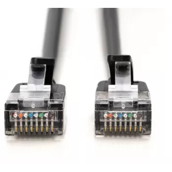 DIGITUS CAT 6A F-FTP cable de parcheo slim, 2 m, negro, pack de 10