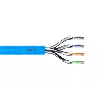DIGITUS Cable de instalación Cat6A U/FTP Dca AWG 23/1 LSOH 500m Azul Rollo