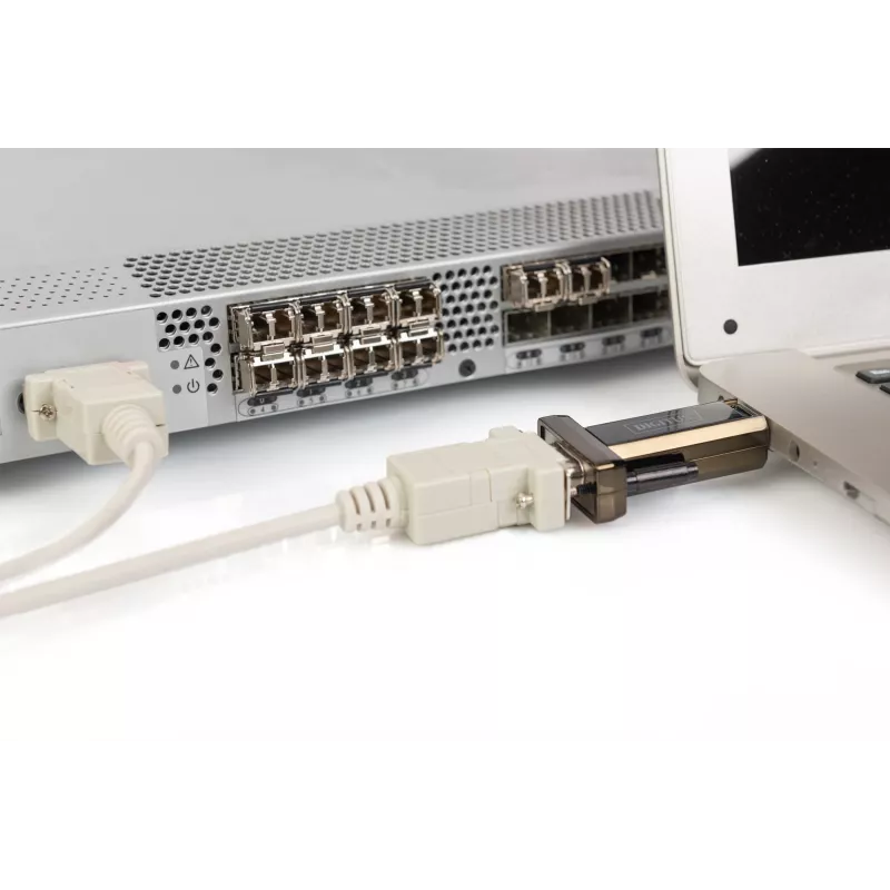 Adaptador DIGITUS DA-70156 USB 2.0 a RS232 serie, 1,5 m, negro