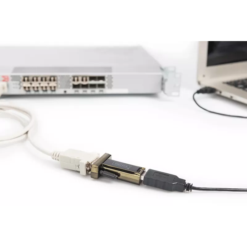Adaptador DIGITUS DA-70156 USB 2.0 a RS232 serie, 1,5 m, negro