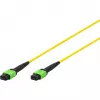 DIGITUS Cable de parcheo de fibra óptica MPO a MPO, OS2 monomodo 9/125 µm, 12 fibras, 5 m, LSZH, amarillo DK-2966-05