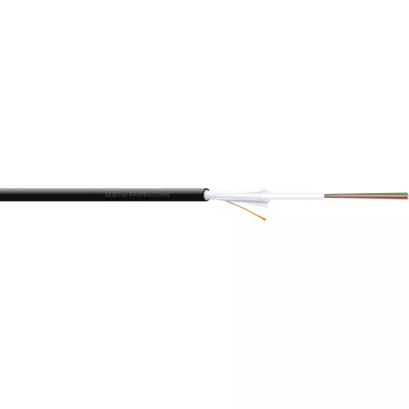 DIGITUS fibra óptica A-I-DQ(ZN)BH 12E9/125µ, SM, OS2, 12 fibras
