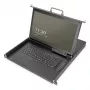 DIGITUS Consola Modular 17 inch LCD HD, KVM CAT5 de 8 puertos, teclado alemán