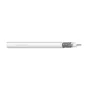 Cable coaxial DIGITUS RG-6, 75 ohmios, doble apantallamiento (2x lámina + 77% trenza), Eca, PVC, 100 m, blanco