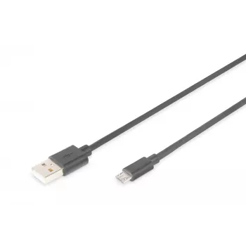 Cable DIGITUS USB 2.0 Type A - Micro B Macho/Macho 1,8m Negro