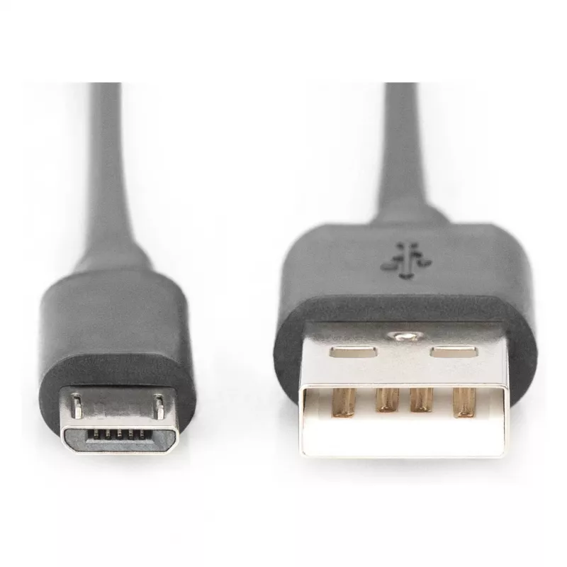 Cable DIGITUS USB 2.0 Type A - Micro B Macho/Macho 1,8m Negro