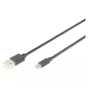 Cable DIGITUS USB 2.0 Type A - Micro B Macho/Macho 1,8m Negro