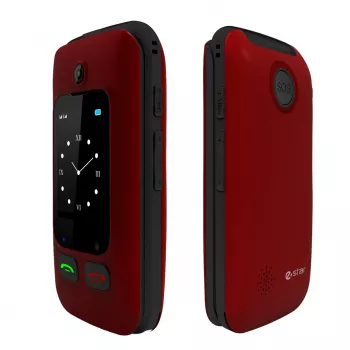 eSTAR Digni Flip teléfono básico, rojo