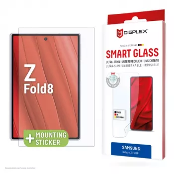DISPLEX Smart Glass Protector de pantalla para Samsung Galaxy Z Fold8 - cristal templado 9H, ultraclaro, sin burbujas, anti-huellas
