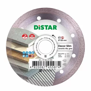 DISTAR disco de corte diamantado DÉCOR SLIM 125 x 1.2 x 8 x 22.23mm