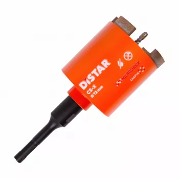 Broca de corona de diamante DISTAR CS-X 72 x 70 mm M16 con adaptador SDS+