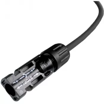 DIVERSE cable de extensión solar 6mm², conector macho MC4 a conector hembra, 1,5 metros, negro