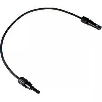 DIVERSE cable de extensión solar 6mm², conector macho MC4 a conector hembra, 1,5 metros, negro