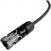 DIVERSE Cable de extensión solar 6mm², conector macho MC4 a conector hembra, 1 metro, negro