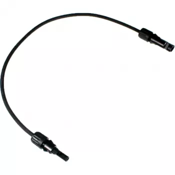 DIVERSE Cable de extensión solar 6mm², conector macho MC4 a conector hembra, 1 metro, negro