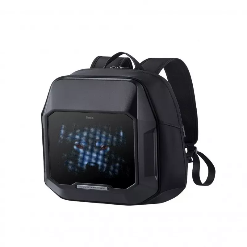 Divoom Cyber Bag Premium resistente a la intemperie con pantalla LED pixel art y control por app negra