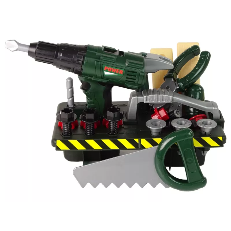 Kit DIY organizador destornillador a batería verde 13473 Lean Toys