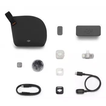 DJI Mic Mini 2S sistema de micrófono inalámbrico (1 transmisor + 1 receptor móvil + estuche de carga)
