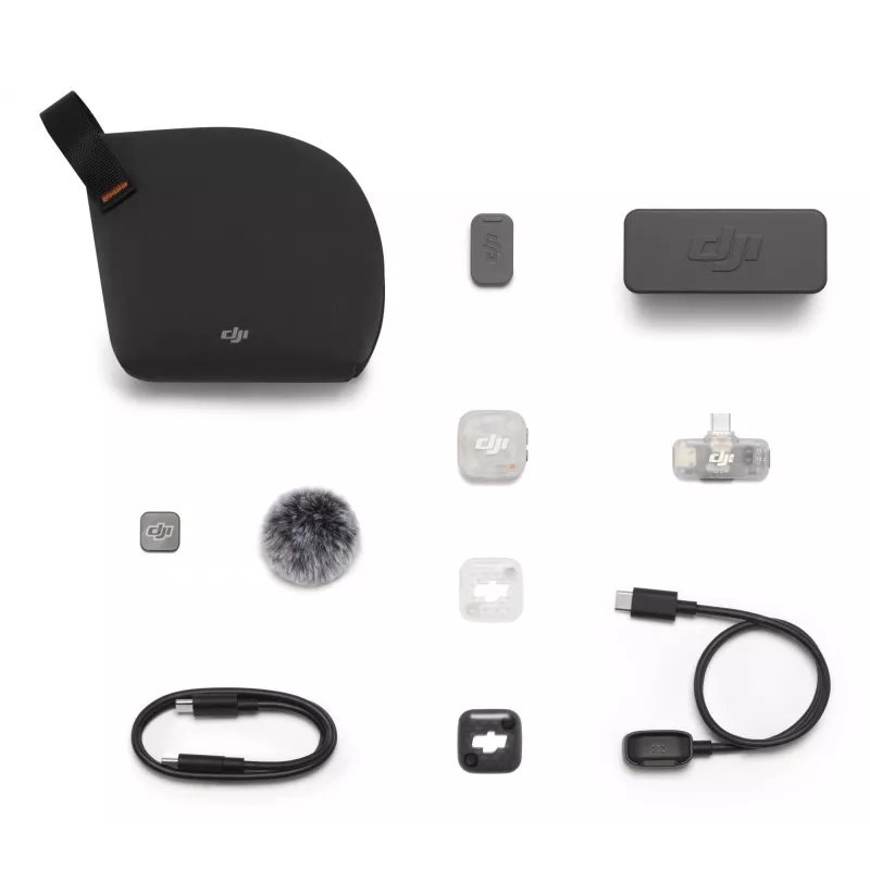 DJI Mic Mini 2S sistema de micrófono inalámbrico (1 transmisor + 1 receptor móvil + estuche de carga)