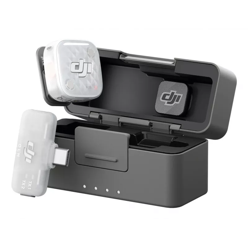 DJI Mic Mini 2S sistema de micrófono inalámbrico (1 transmisor + 1 receptor móvil + estuche de carga)