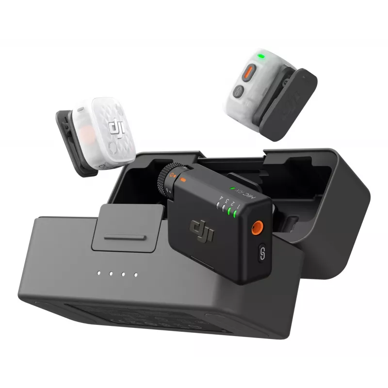 Sistema de micrófonos inalámbricos DJI Mic Mini 2S (2 transmisores + 1 receptor + estuche de carga)