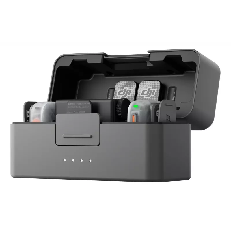 Sistema de micrófonos inalámbricos DJI Mic Mini 2S (2 transmisores + 1 receptor + estuche de carga)
