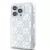 DKNY Apple iPhone 15 Pro Max 6,7 pulgadas Funda rígida Liquid Glitter Multilogo Blanca