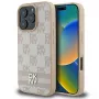 DKNY Funda para iPhone 16 Pro con patrón de cuadros y rayas estampadas, rosa