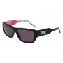 DKNY DK545S-002 Gafas de sol de mujer rectangulares - Montura negra lentes grises degradadas 56 mm