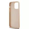 DKNY Funda de piel con patrón mono a cuadros y rayas impresas para iPhone 14 Pro Max - Rosa