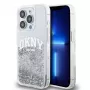 DKNY Funda Liquid Glitter Arch Logo para iPhone 14 Pro transparente