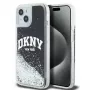 DKNY Liquid Glitter Big Logo Funda para iPhone 14/15/13 - Negra