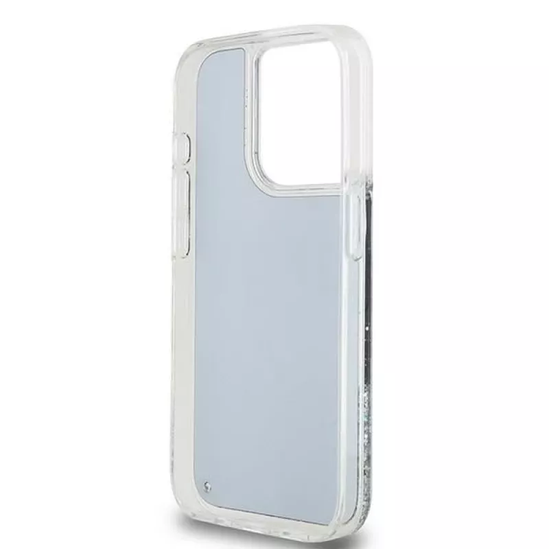 DKNY Funda Liquid Glitter Big Logo para iPhone 14 Pro - Negra