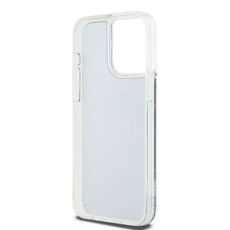 DKNY Funda Liquid Glitter Big Logo para iPhone 14 Pro Max - Negra