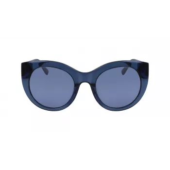 DKNY Gafas de sol de mujer mariposa DK517S-400 azul acetato lentes gris degradado 52mm