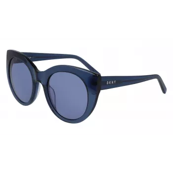 DKNY Gafas de sol de mujer mariposa DK517S-400 azul acetato lentes gris degradado 52mm