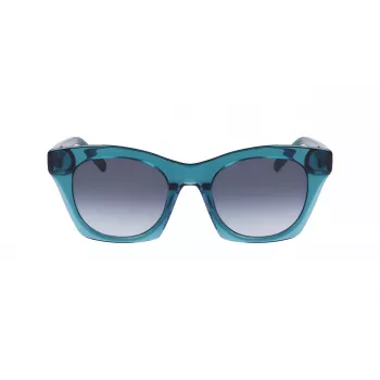DKNY Gafas de sol para mujer DK541S-430 montura de acetato havana lentes degradadas marrones 51 mm